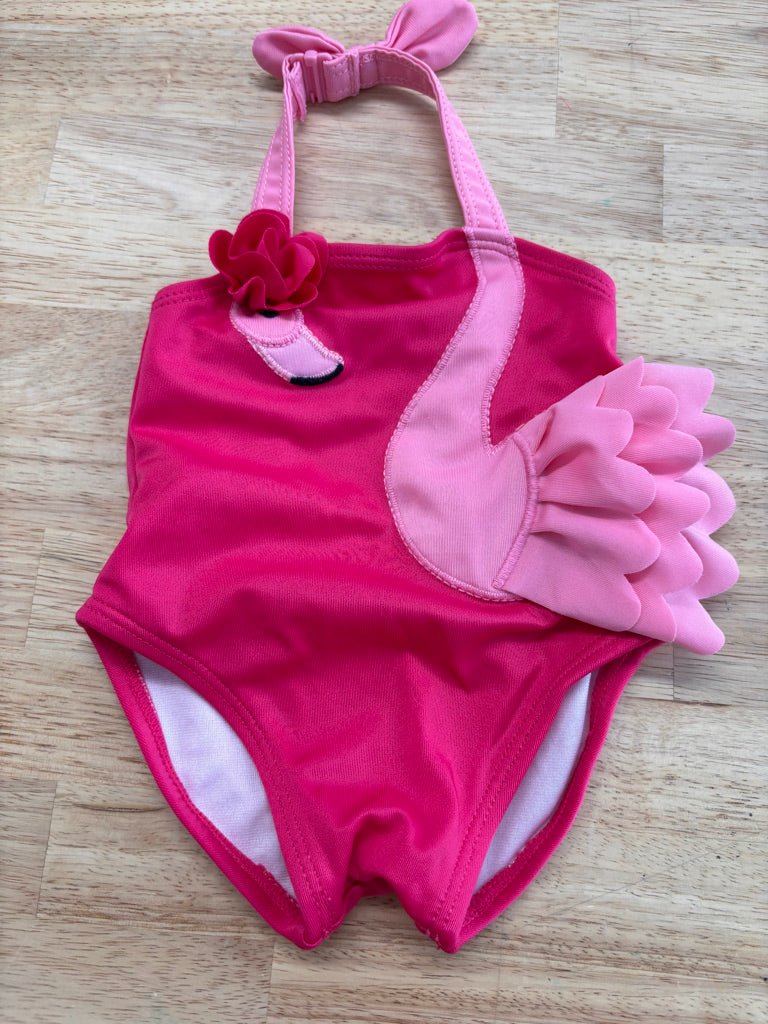 Gymboree 0 - 3 Months Swimsuit, Pink Flamingo - Nest and Sprout - Consignment