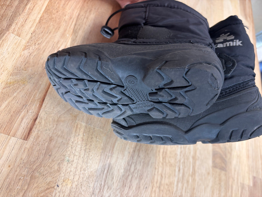 Kamik Black Galosh-Style Boots Size 8