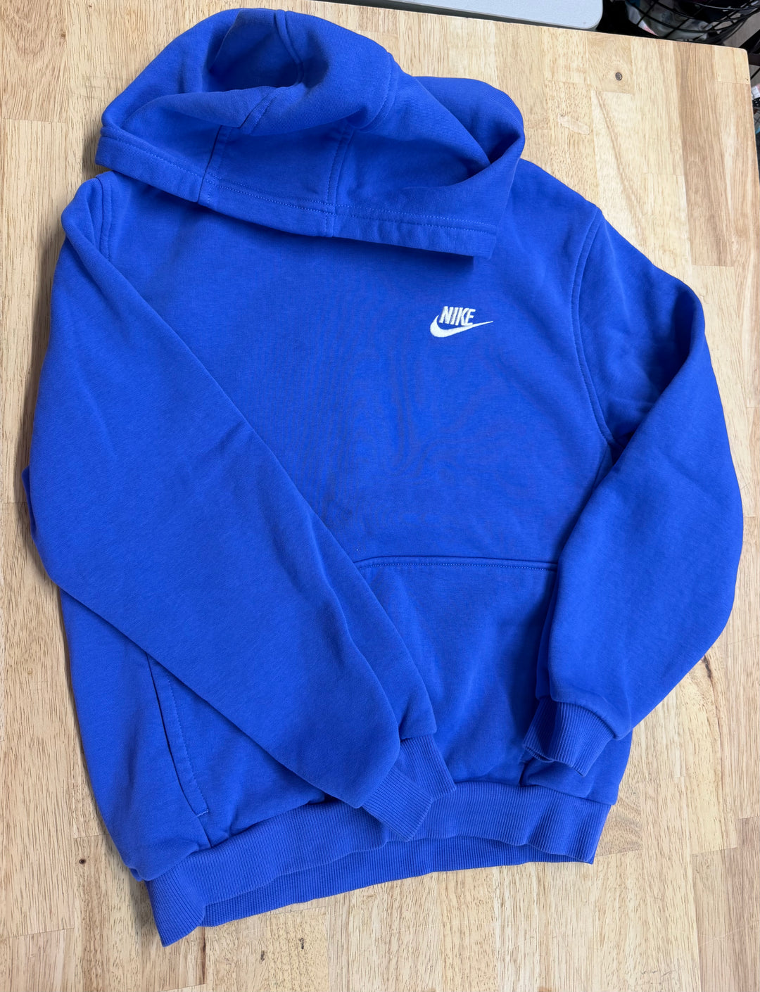 Nike Youth Large Hoodie – Classic Blue with White Logo