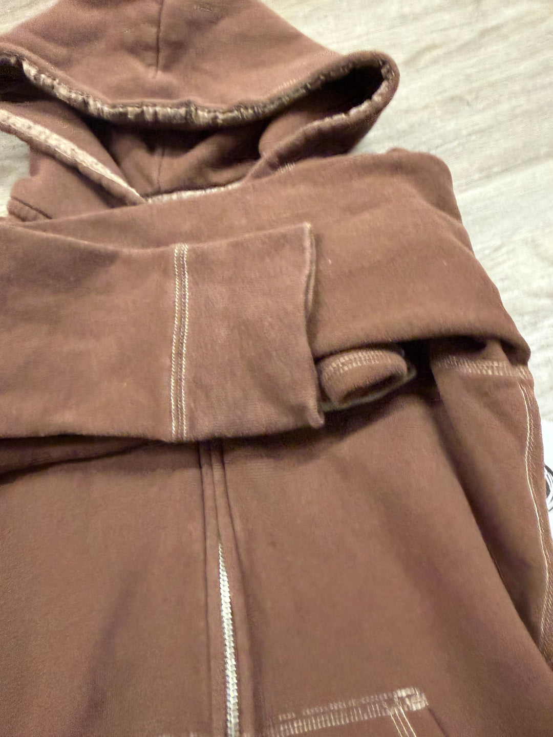 Abercrombie Hooded Zip Up Jacket  Large| Brown | Cotton Polyester