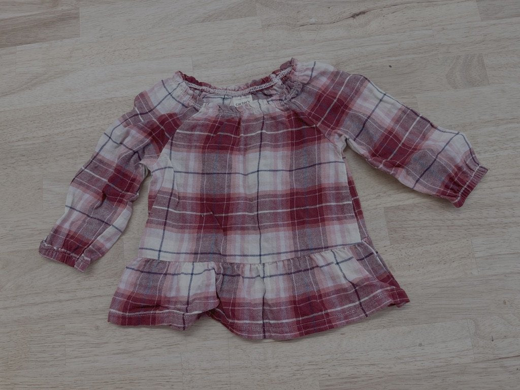Carters Plaid sHIRT/tUNIC DRESS – 6 Months - Nest and Sprout - Consignment