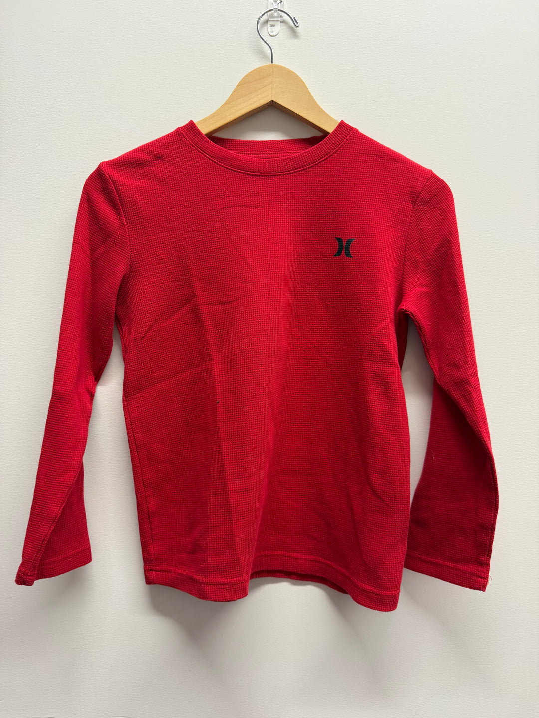 Hurley Red Waffle Shirt – M (10–12Y)