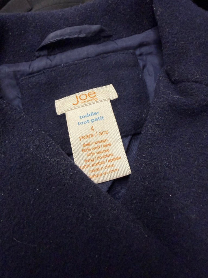 Joe Fresh Pea Coat – 4 | Navy Double-Breasted Gold Buttons - Nest and Sprout-Consignment