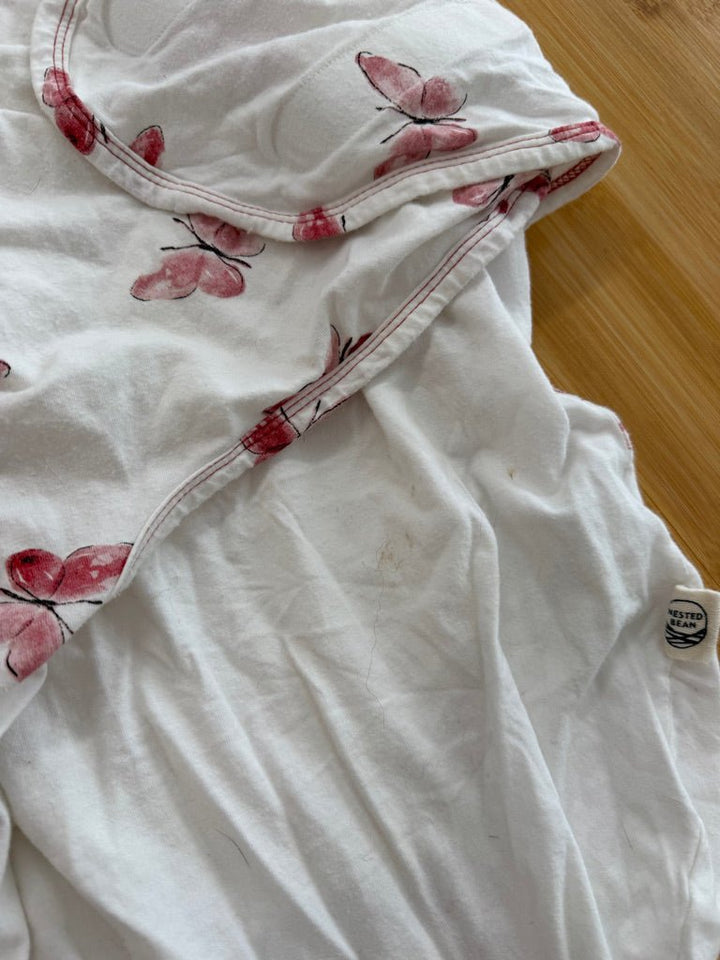 Nested Bean Zen Swaddle – Newborn (7–18lbs) | Bamboo Cotton Butterfly Print