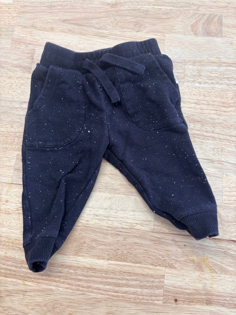 Miles the Label 6M Black Speckled Sweatpants - Nest and Sprout - Consignment
