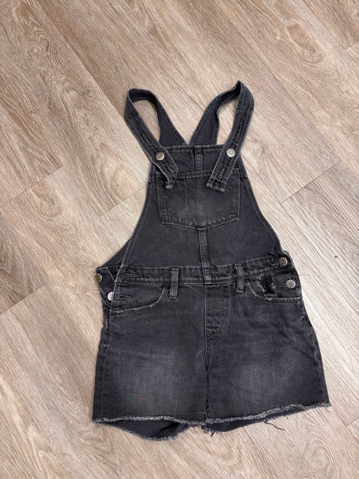 Old Navy Youth 10–12 Denim Short Overalls – Black