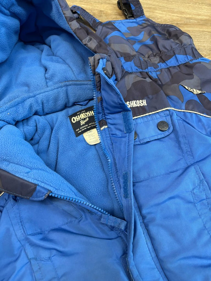OshKosh Blue Jacket with Camo Snowpants Set | Size 24M - Nest and Sprout-Consignment