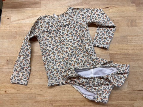 Rylee + Cru Floral Long-Sleeve Swim Set 12-18M