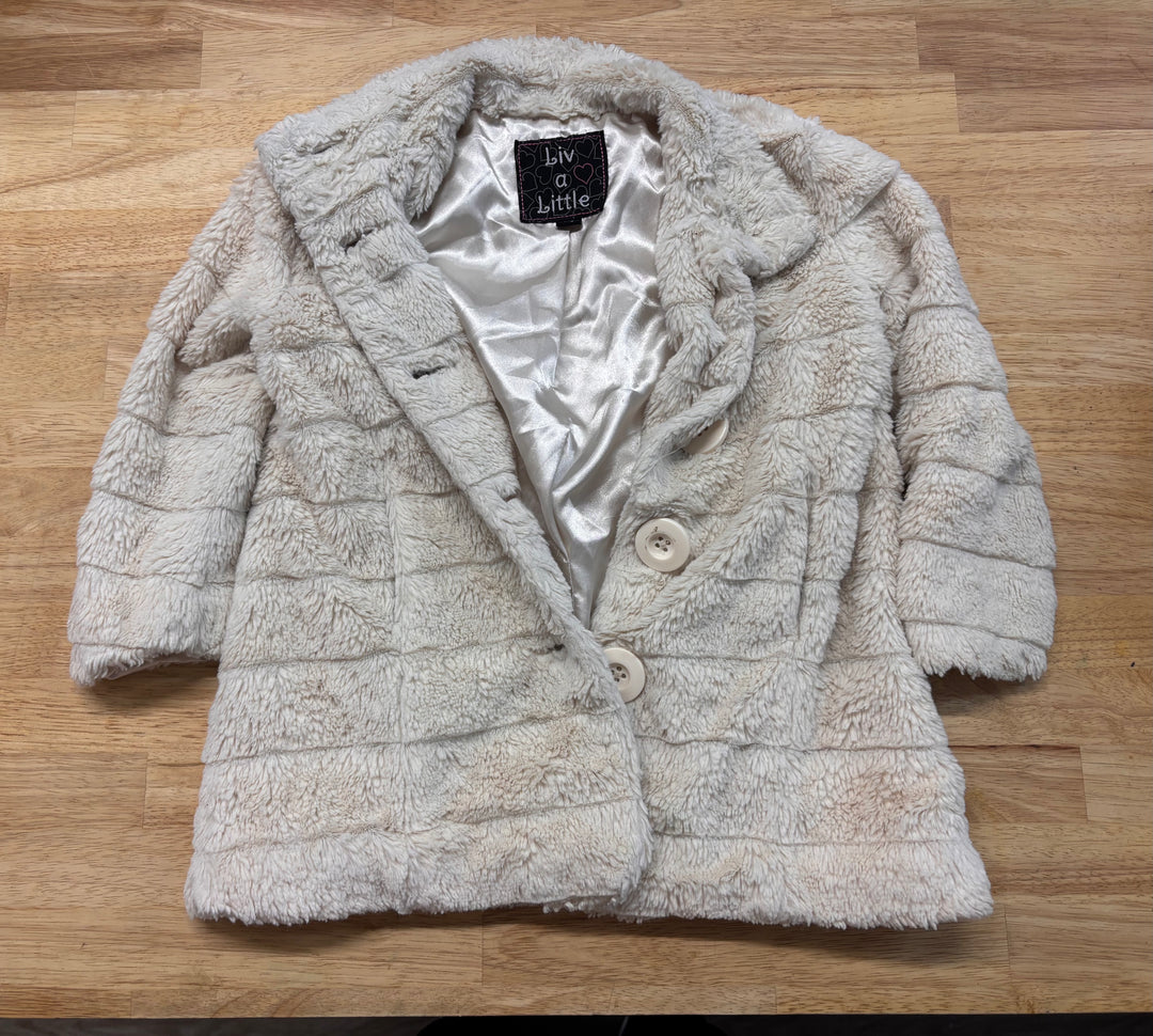 Live a Little Faux Fur Jacket – Size 4–5Y