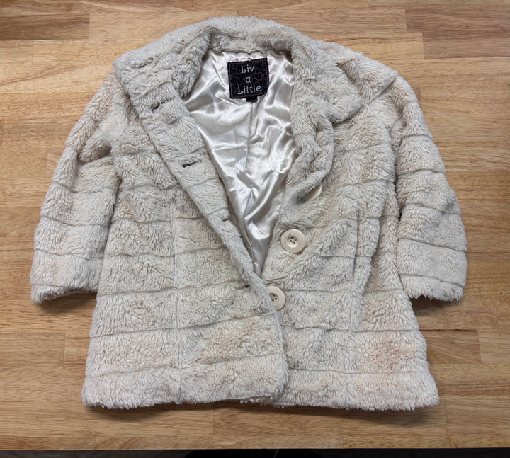 Live a Little Faux Fur Jacket – Size 4–5Y