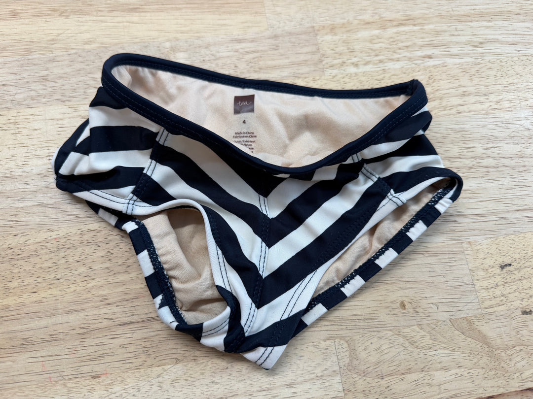 Tea Collection Bikini Bottoms |4  Navy and Cream Geometric