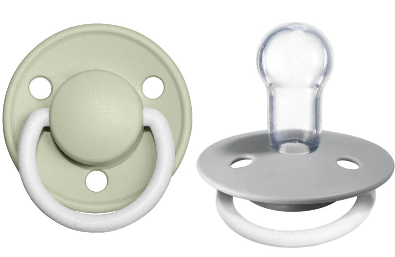 BIBS Pacifier De Lux | One Size Silicone Glow/Cloud