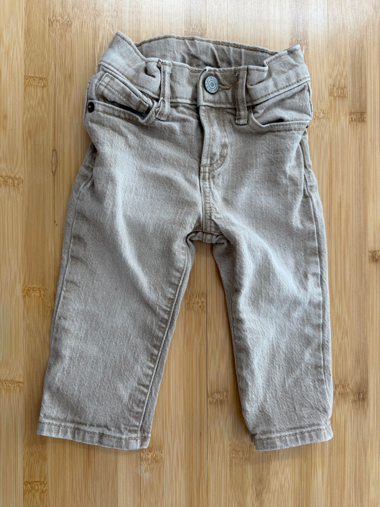 Gap Slim Fit Denim – 12–18M | Beige