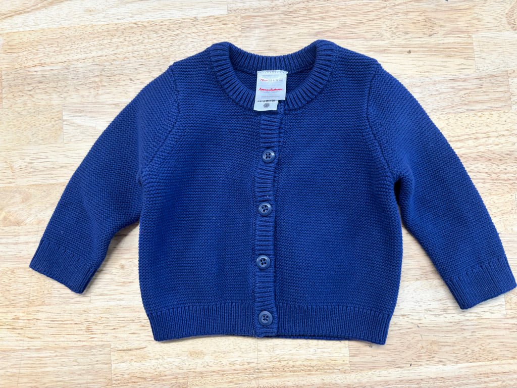 Hannah Anderson Navy Knit Cardigan Sweater – 6–12M (70cm) NWOT - Nest and Sprout - Consignment
