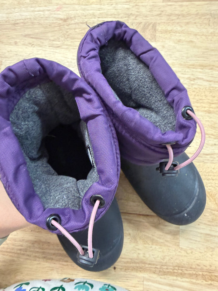 Bogs Snow Shell Boots – Youth 1 | Purple Top | Waterproof Rubber