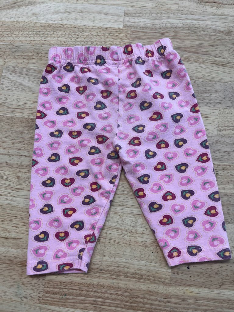 Vintage Pink Pants with Floral Hearts – Size 12M - Nest and Sprout - Consignment