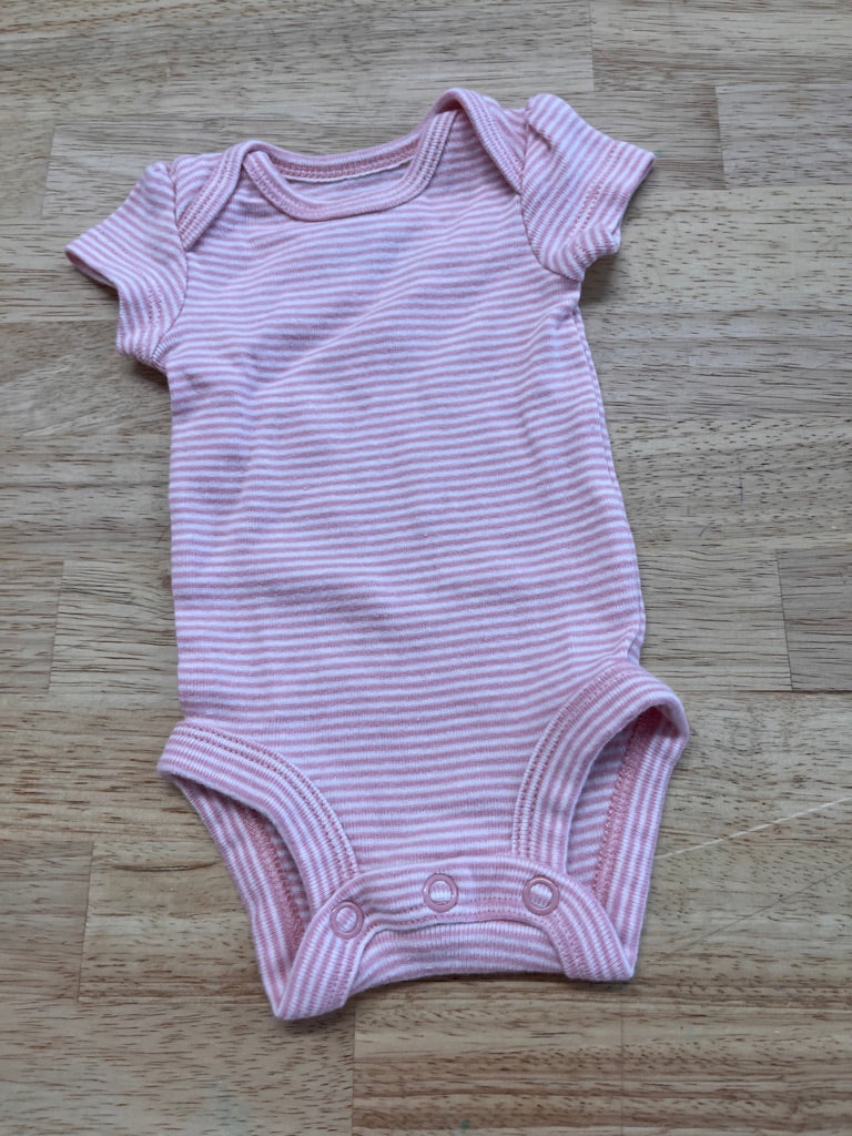 Carter’s Preemie Pink & White Stripe Bodysuit