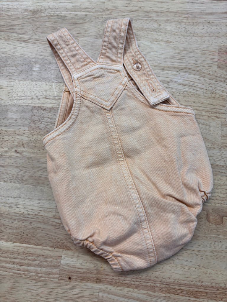 Old Navy 3–6M Orange Denim Romper - Nest and Sprout - Consignment