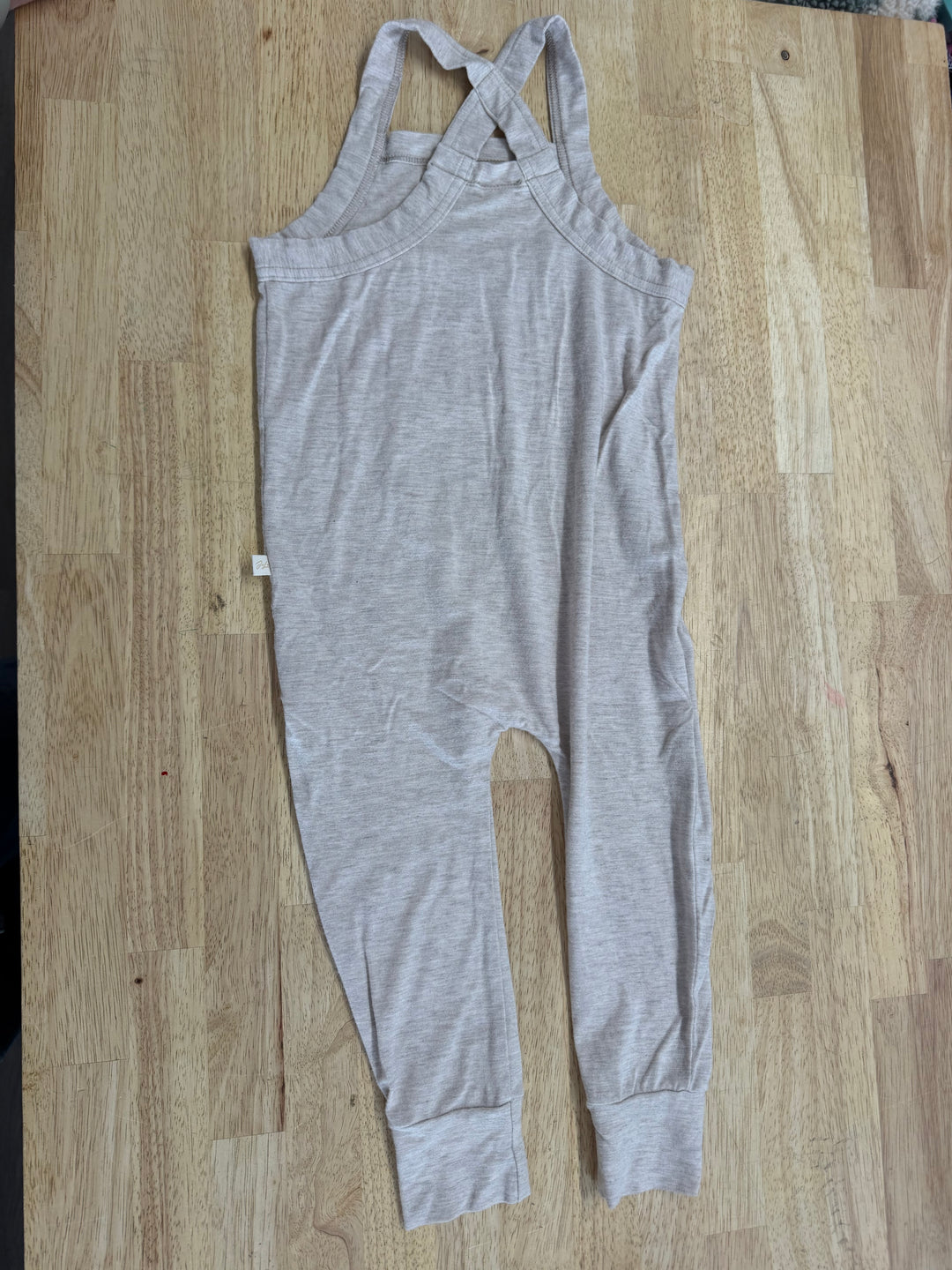Jax & Lennon Overalls – 18-24 Months | Light Oat