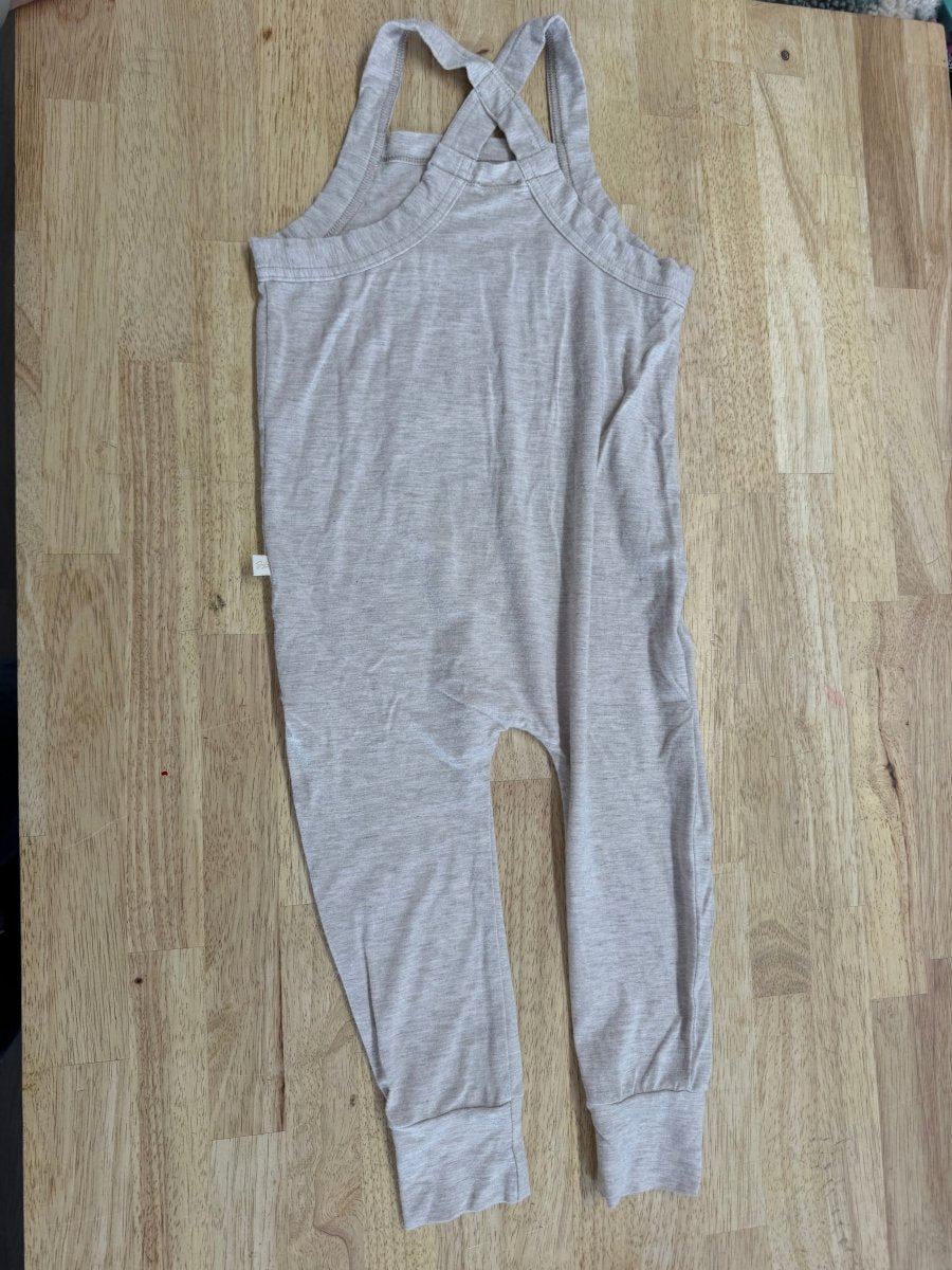 Jax & Lennon Overalls – 18-24 Months | Light Oat - Nest and Sprout-Consignment