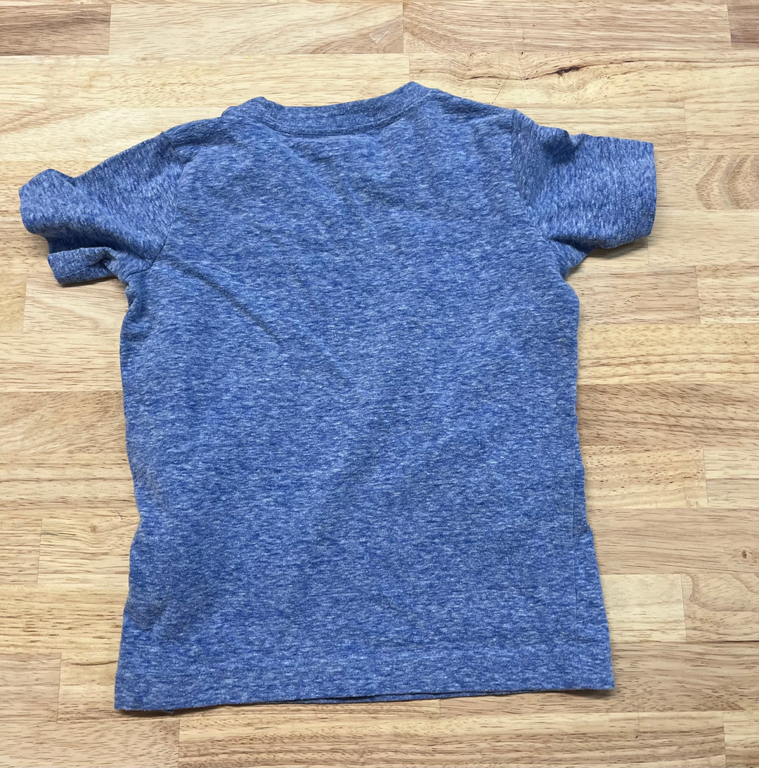 Hurley 3-4 Years Heather Blue Short Sleeve Shirt