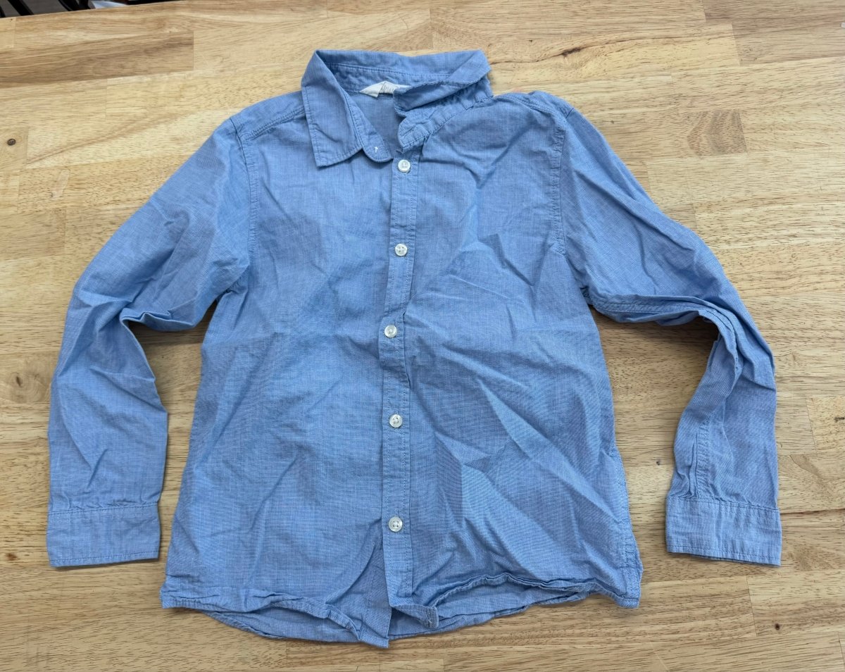 H&M Button Up Shirt – 6 | Blue - Nest and Sprout-Consignment