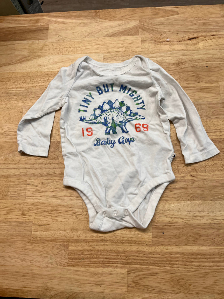 Gap 6–12M White Long Sleeve Bodysuit