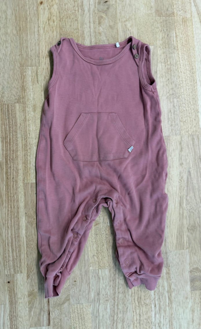 Oliver & Rain Romper – 12M | Salmon Short Sleeve - Nest and Sprout - Consignment