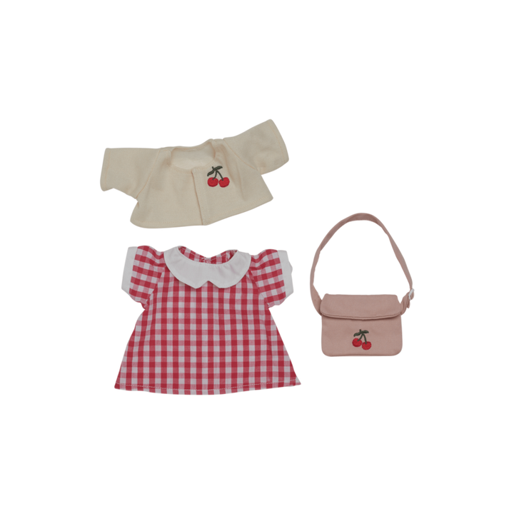 Olli Ella Dinkum Cherry Gingham Outfit Set