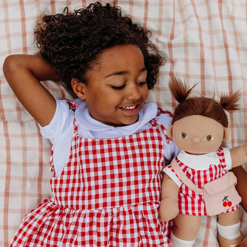 Olli Ella Dinkum Cherry Gingham Outfit Set - Nest and Sprout - Olli Ella