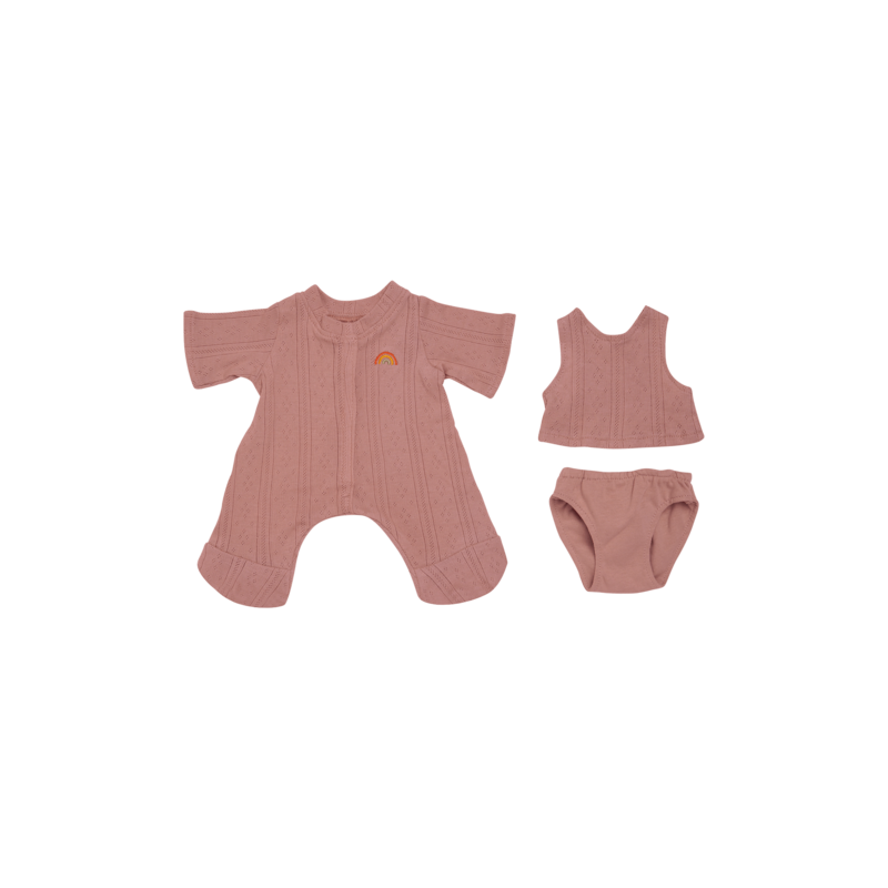 Dinkum Dolls Pointelle PJ Set - Rose