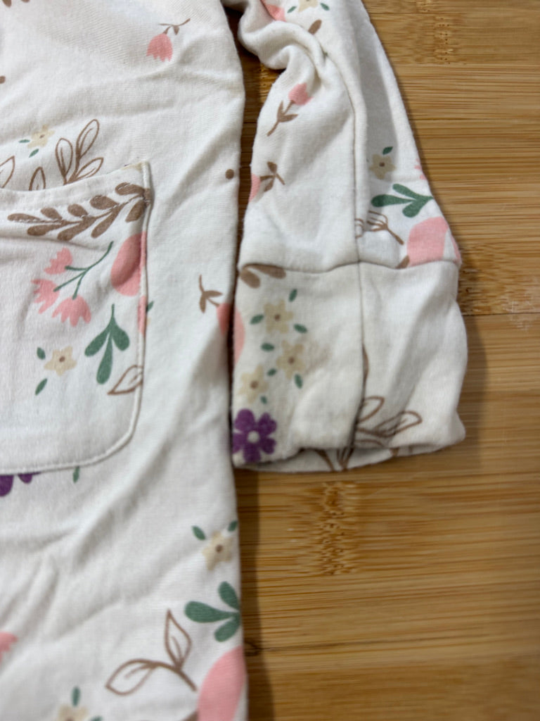 Silkberry Fleece-Lined Dress – 18–24M | Cream Floral