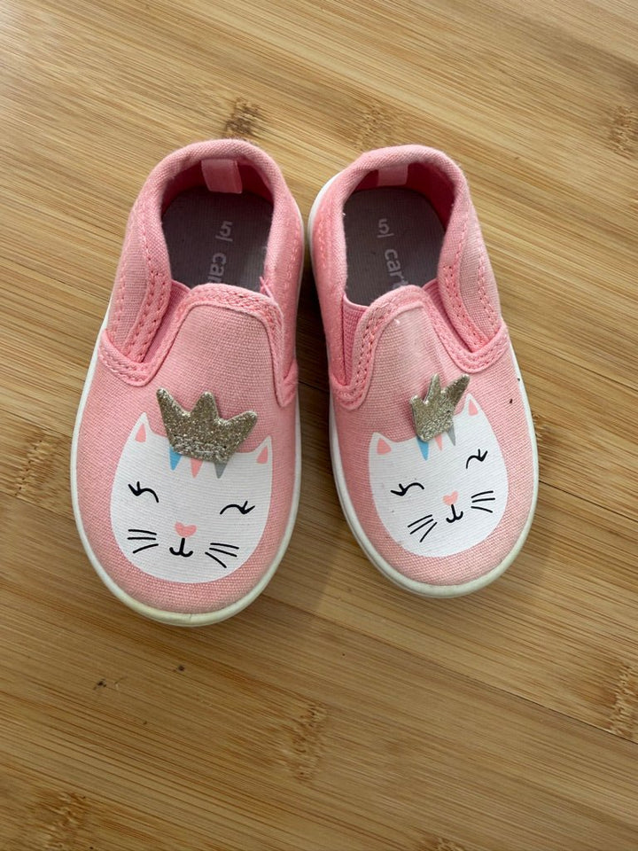 Carter's Slip-On Shoes – 5 | Pink Gold Crown - Nest and Sprout-Consignment