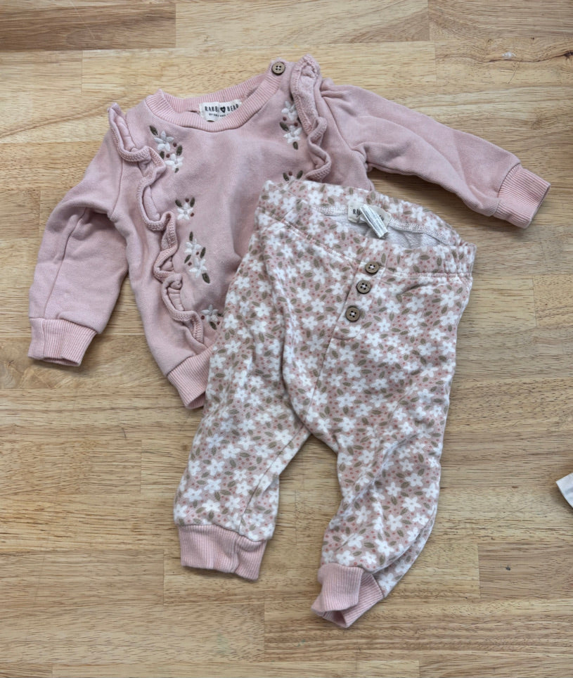 Rabbit & Bear Jogger Set – 3–6 Months