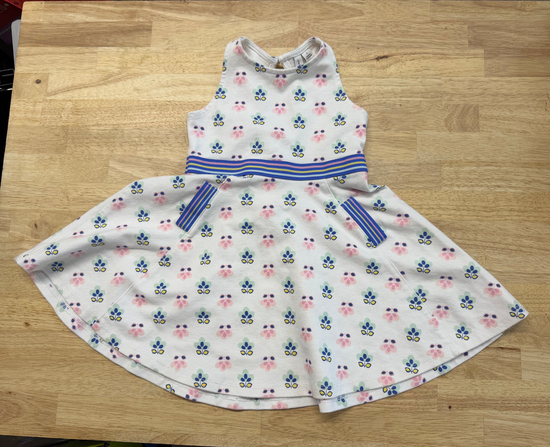 Janie and Jack Dress – 3Y | White Floral A-Line Sleeveless