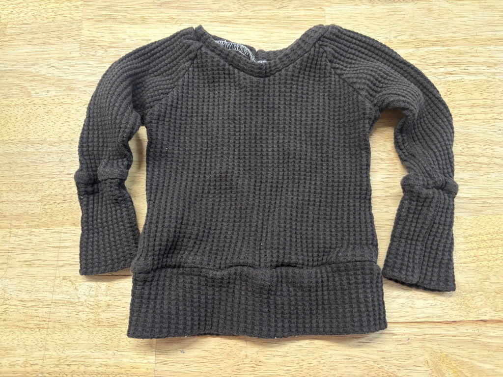 Grö by Zö Waffle Knit Long Sleeve – Brown | Size 3M