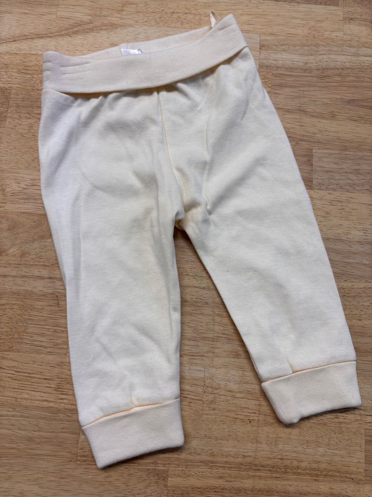 Snugabye Roll-Waist Leggings – 3–6M Cream