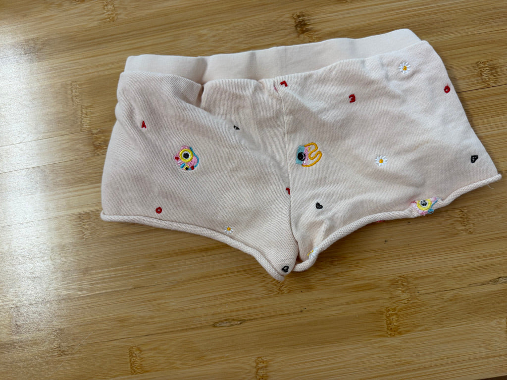 Zara Baby Girl Shorts – 2/3 (98cm) | Peachy Pink Embroidered Summer