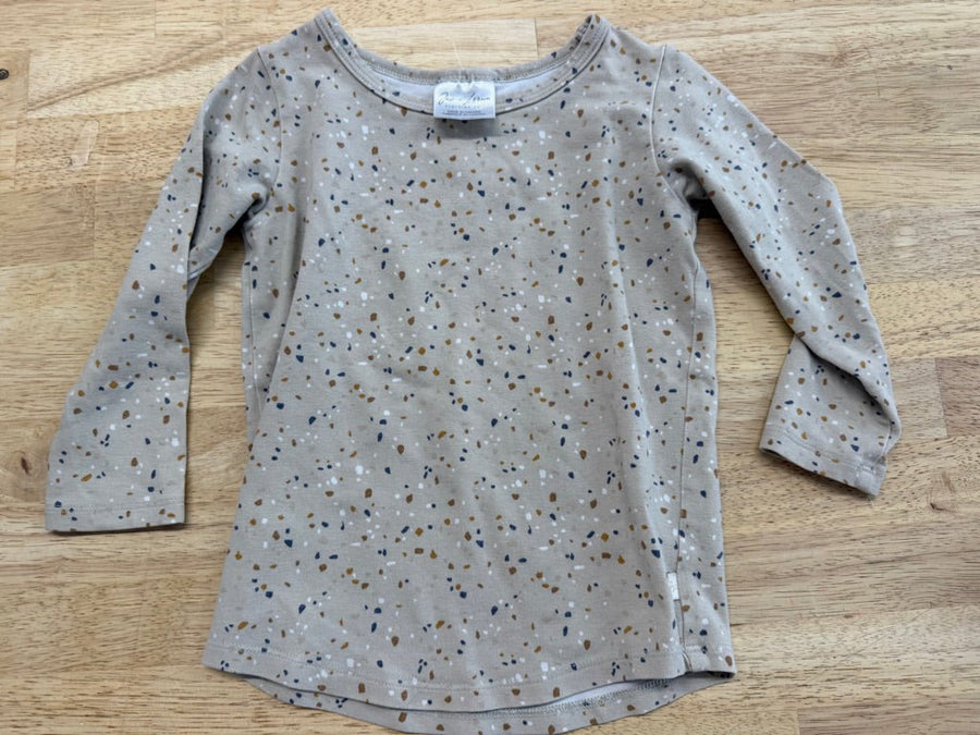 Jax & Lennon Pebble Print Long Sleeve Shirt – 18–24M | Light Brown | Play - Nest and Sprout-Consignment
