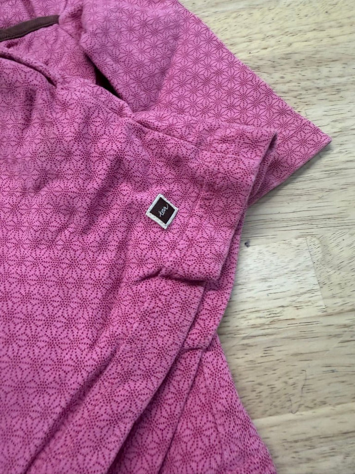 Tea Collection Pink Red Geometric Brown Butterfly Hooded Dress – 12–18M - Nest and Sprout-Consignment