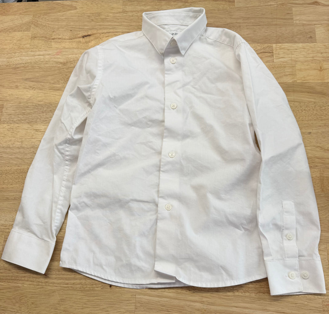 Calvin Klein Button Up Shirt – 7 | White | Collared