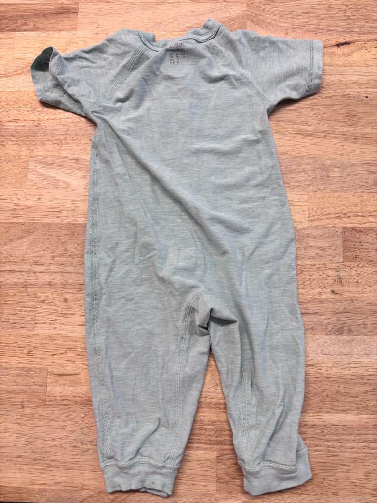 Nest Designs Bamboo Light Green Short-Sleeve Sleeper – 3-6M