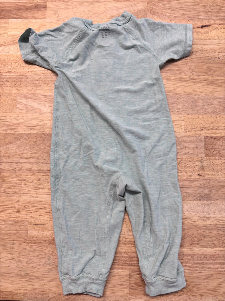 Nest Designs Bamboo Light Green Short-Sleeve Sleeper – 3-6M