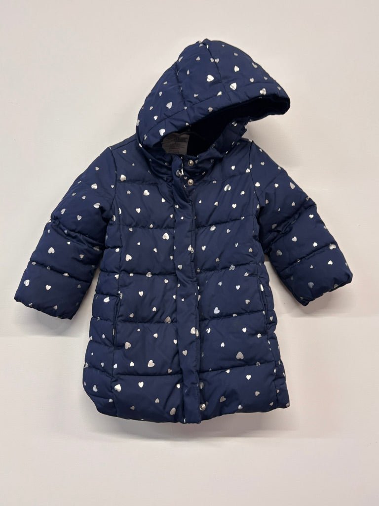Gap Jacket – 3Y Navy Silver Hearts - Nest and Sprout-Consignment