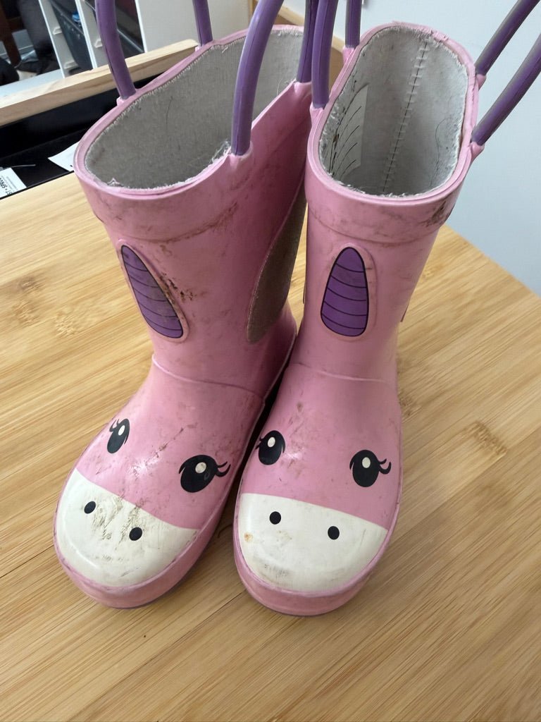 George Unicorn Rain Boots – 8 | Pink | Play - Nest and Sprout-Consignment