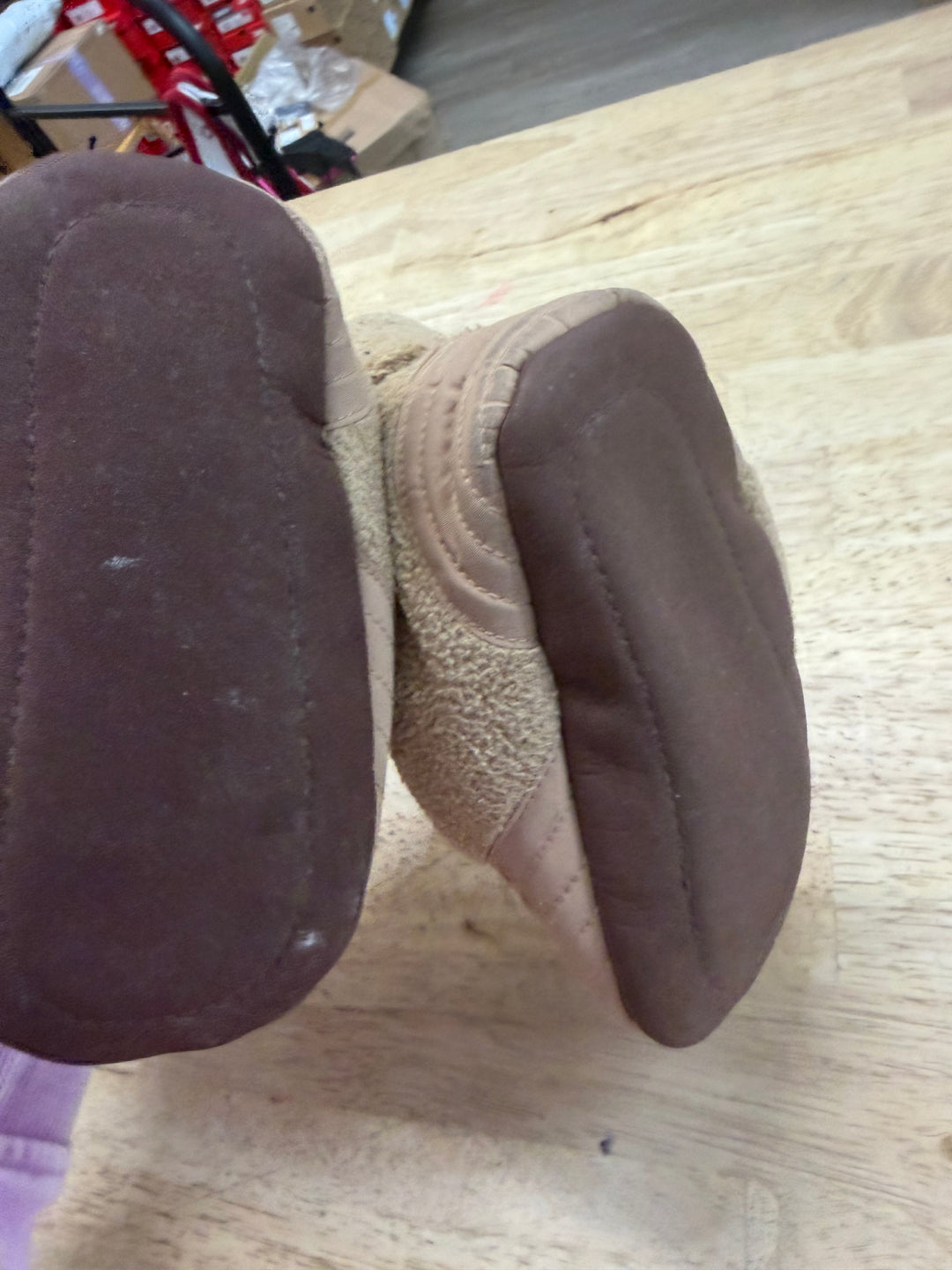 Jan & Jul Cozy Dry Booties – 18–24M | Light Brown Bear