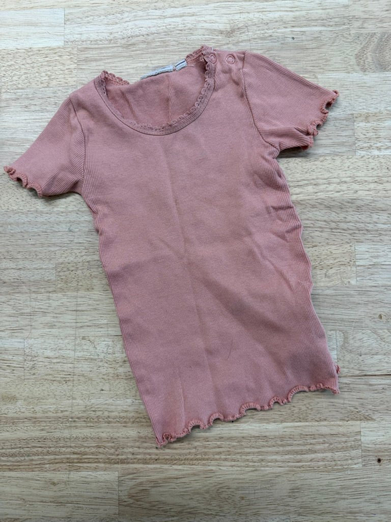 Wheat Ribbed Short Sleeve Shirt – 86 (18M) | Salmon - Nest and Sprout - Consignment
