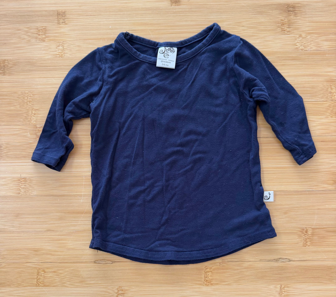 Hazel Jools Rayon Top – 0-6 Months | Blue | 3/4 Sleeve
