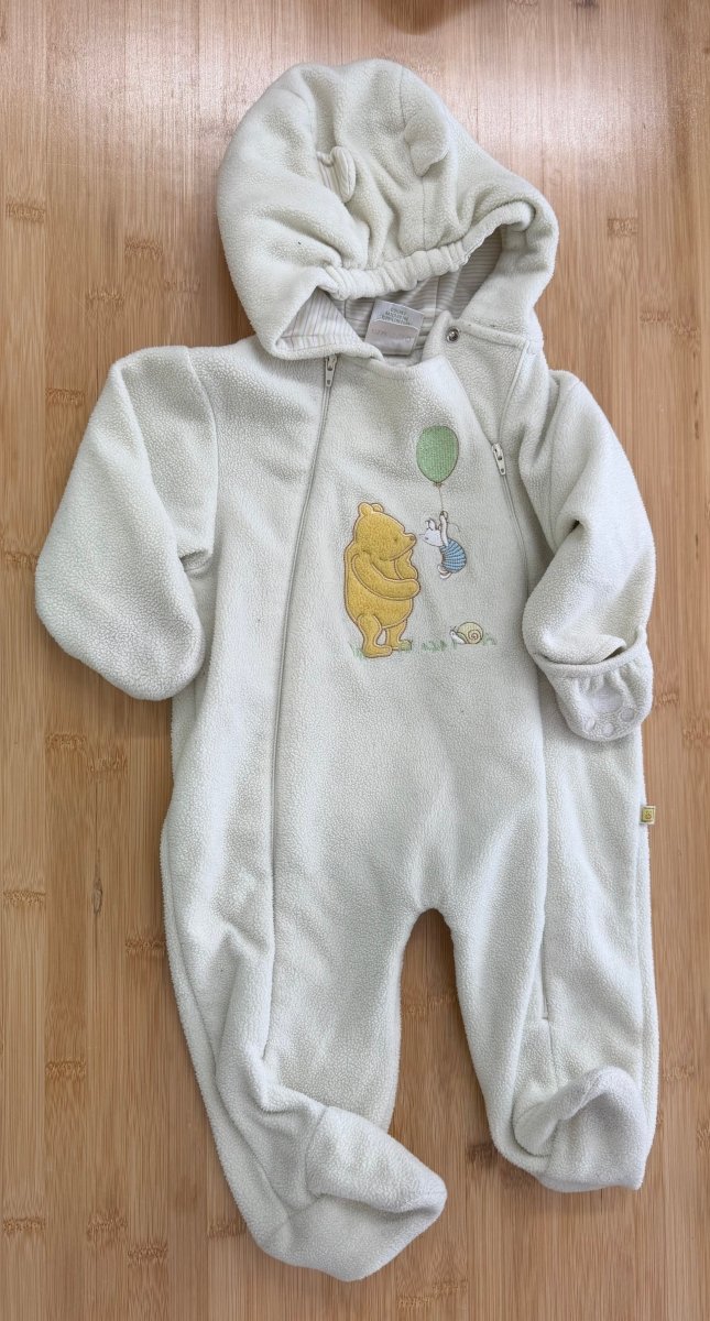 Classic Pooh Yellow Fleece Suit – 9M | Pooh Graphic | Play - Nest and Sprout-Consignment