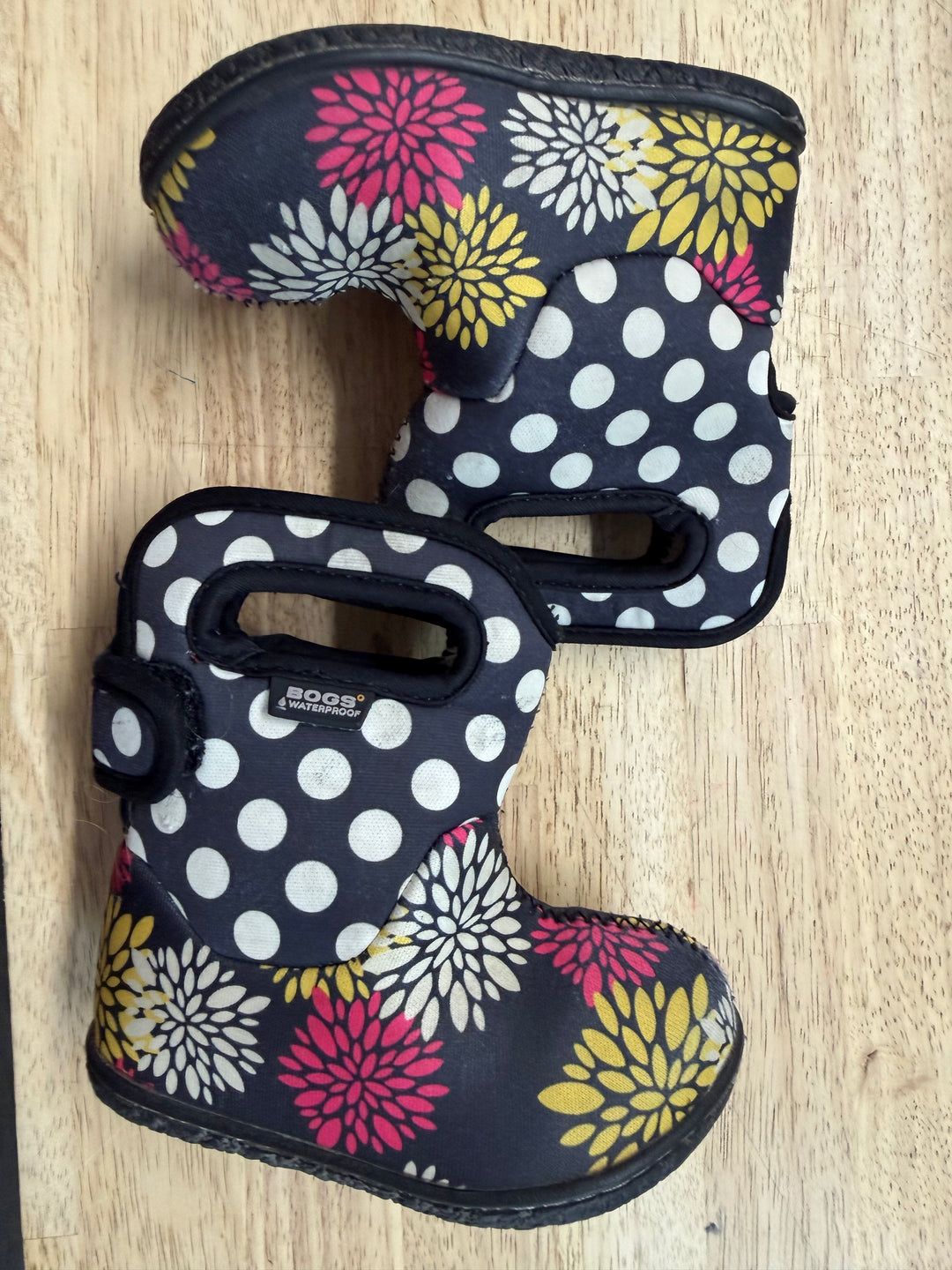 Baby Bogs Floral Thermal Boot – 5 (EU 21) | Black & White Polka Dot -10°C | Play